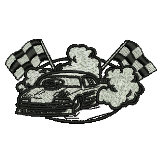 Car & CrossedFlags14313