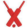 Crossed Cricket Bats 12034